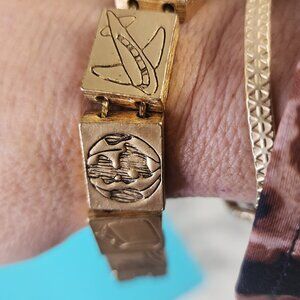 Vintage 1940's Travel Inspired Bracelet